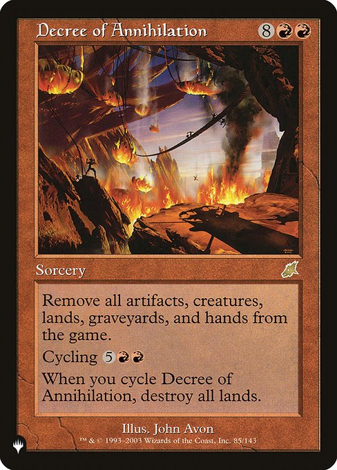 Decree of Annihilation (SCG-85) [The List]