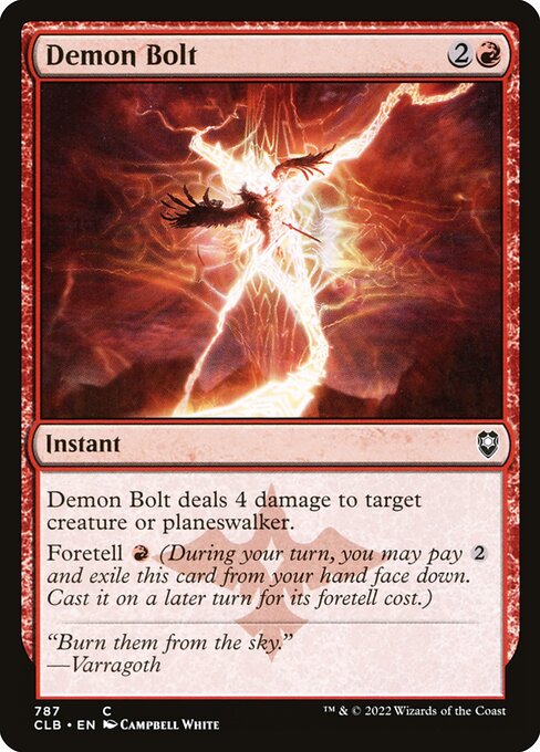 Demon Bolt (787) [Commander Legends: Battle for Baldur's Gate]