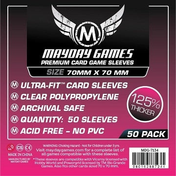 MDG7134 PREMIUM SMALL SQUARE 70MM X 70MM 50 Mayday Sleeves image 0