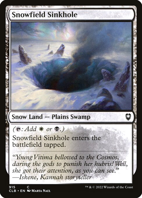 Snowfield Sinkhole (915) [Commander Legends: Battle for Baldur's Gate]