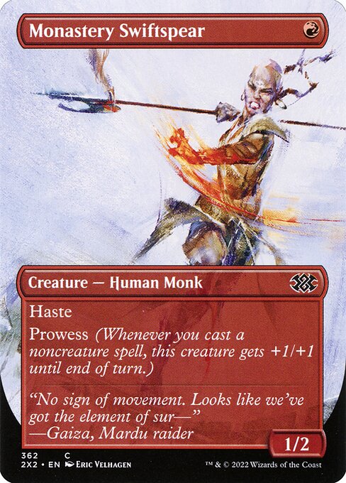 Monastery Swiftspear (362) [Double Masters 2022] [Borderless]