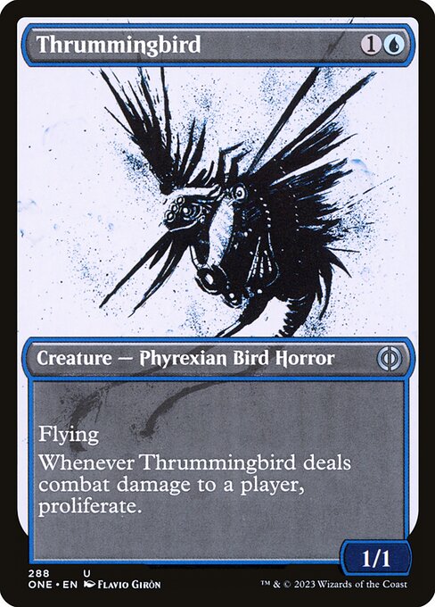 Thrummingbird (288) [Phyrexia: All Will Be One] [Showcase]