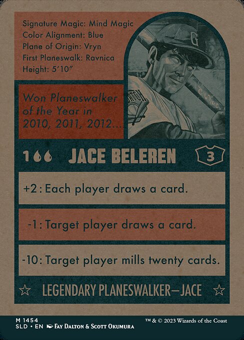 Jace Beleren // Jace Beleren (1454) [Secret Lair Drop] [Full Art, Borderless] Reverse
