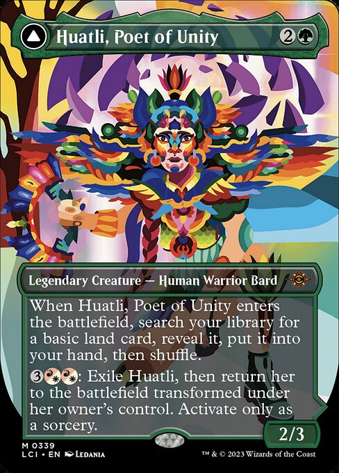 Huatli, Poet of Unity // Roar of the Fifth People (339) [The Lost Caverns of Ixalan] [Borderless]