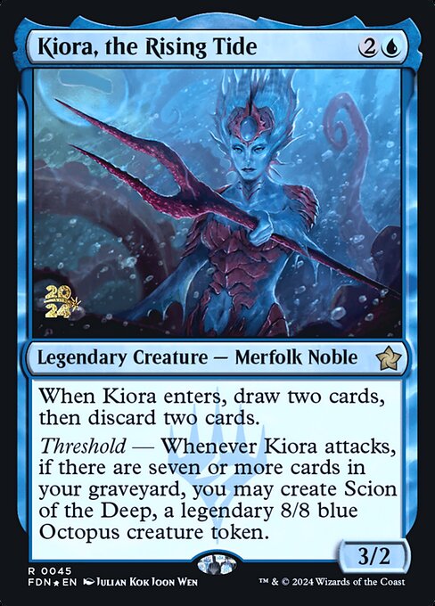 Kiora, the Rising Tide (45s) [Foundations Promos]