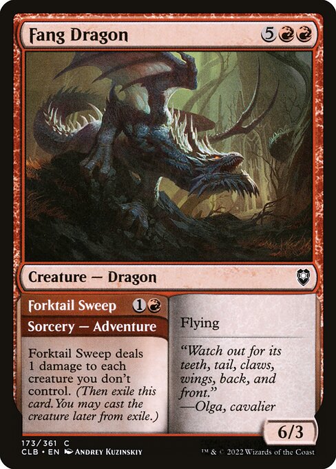 Fang Dragon // Forktail Sweep (173) [Commander Legends: Battle for Baldur's Gate]