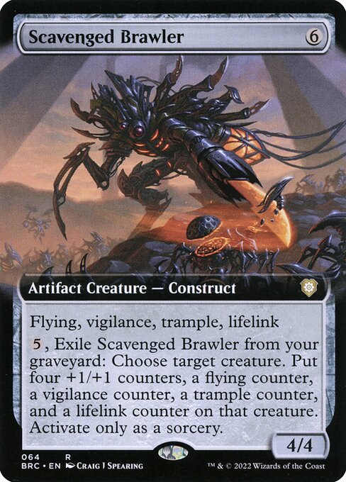 Scavenged Brawler (64) [The Brothers' War Commander] [Extended Art]
