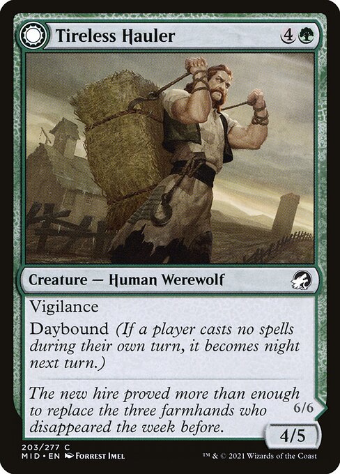 Tireless Hauler // Dire-Strain Brawler (203) [Innistrad: Midnight Hunt]