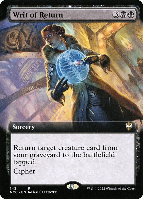 Writ of Return (143) [New Capenna Commander] [Extended Art]
