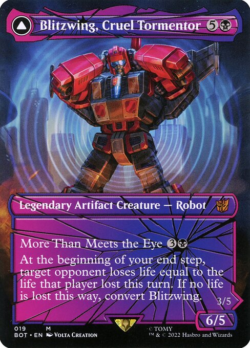 Blitzwing, Cruel Tormentor // Blitzwing, Adaptive Assailant (19) [Transformers] [Borderless]
