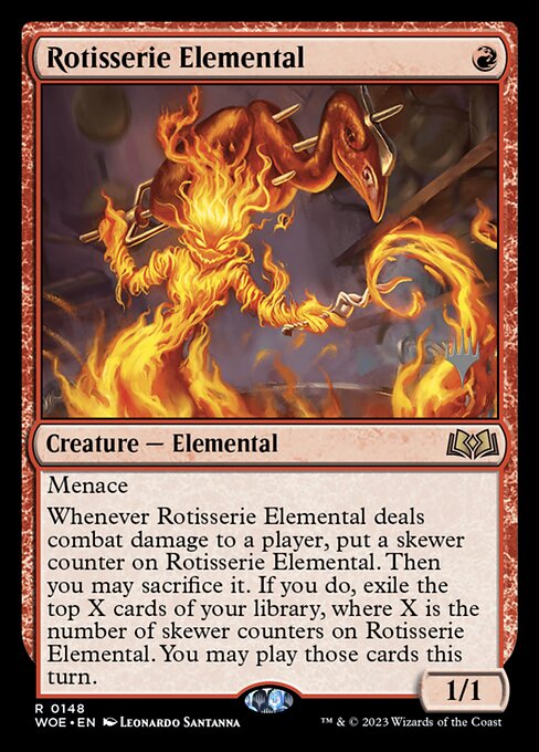 Rotisserie Elemental (148p) [Wilds of Eldraine Promos]