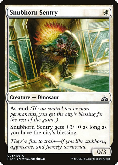 Snubhorn Sentry (23) [Rivals of Ixalan]