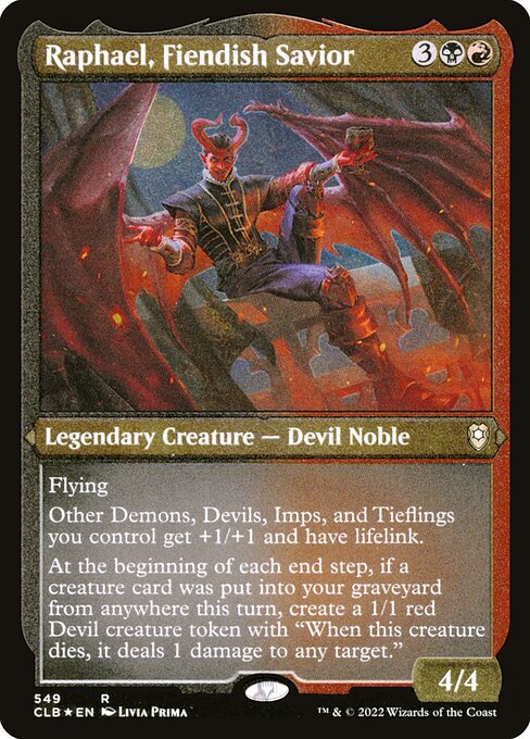 Raphael, Fiendish Savior (549) [Commander Legends: Battle for Baldur's Gate]