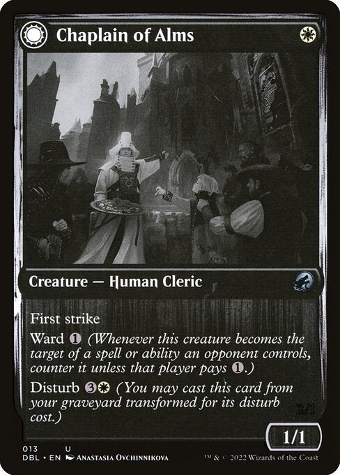 Chaplain of Alms // Chapel Shieldgeist (13) [Innistrad: Double Feature]
