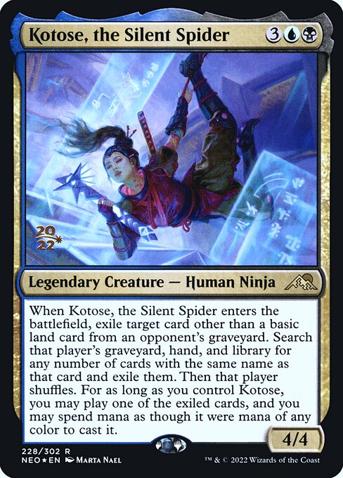 Kotose, the Silent Spider (228s) [Kamigawa: Neon Dynasty Promos]