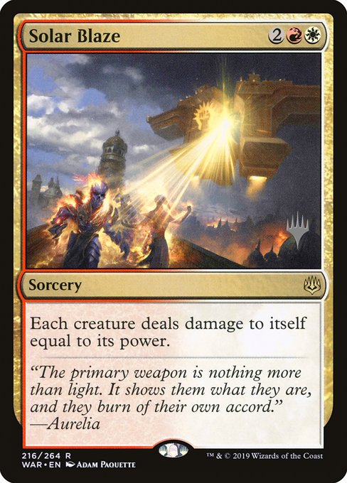 Solar Blaze (216p) [War of the Spark Promos]