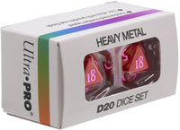 Ultra Pro Dice Heavy Metal Vivid Red Set of 2 D20 image 0