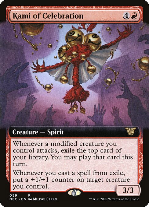 Kami of Celebration (59) [Neon Dynasty Commander] [Extended Art]