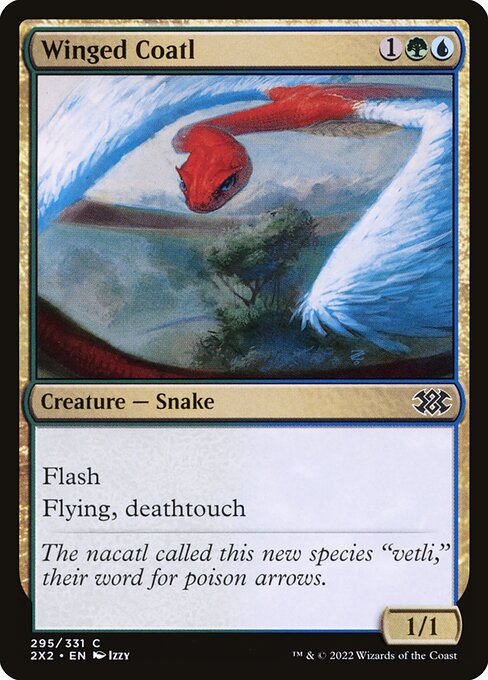 Winged Coatl (295) [Double Masters 2022]