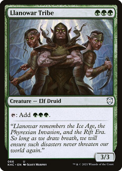 Llanowar Tribe (66) [Kaldheim Commander]
