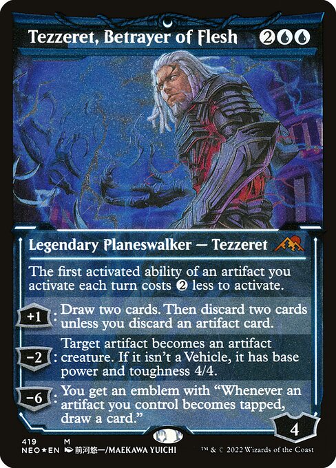 Tezzeret, Betrayer of Flesh (419) [Kamigawa: Neon Dynasty] [Showcase]