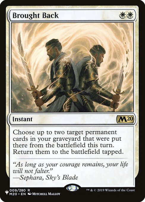 Brought Back (M20-9) [The List]