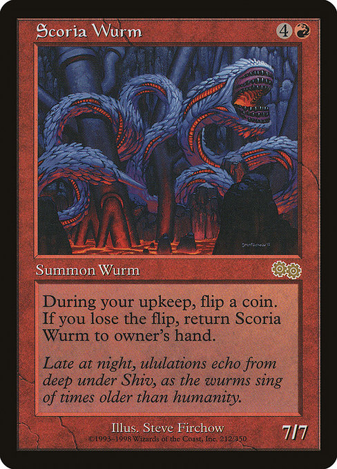 Scoria Wurm (212) [Urza's Saga]