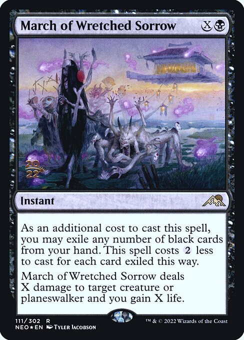 March of Wretched Sorrow (111s) [Kamigawa: Neon Dynasty Promos]