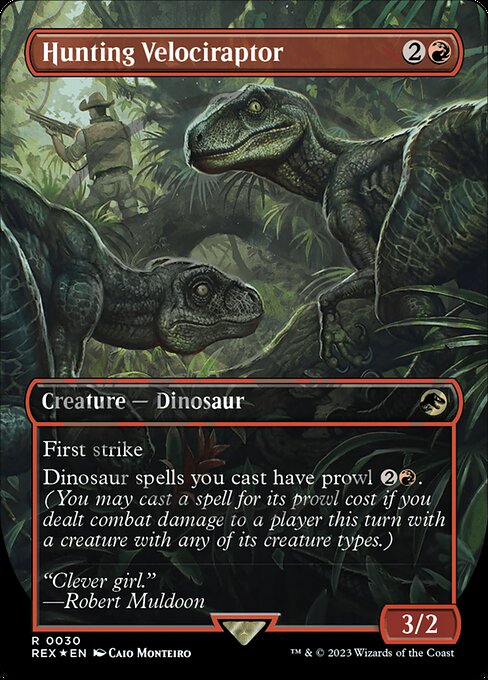 Hunting Velociraptor (30) [Jurassic World Collection] [Borderless]