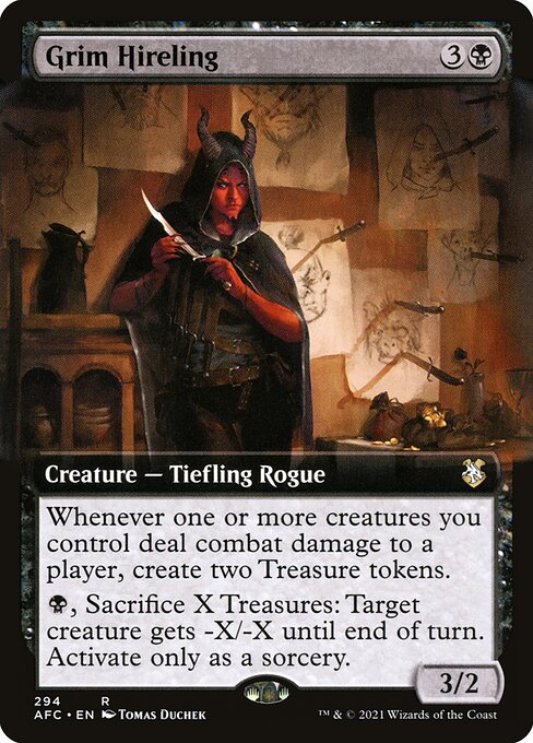 Grim Hireling (294) [Forgotten Realms Commander] [Extended Art]