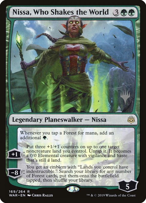 Nissa, Who Shakes the World (169p) [War of the Spark Promos]