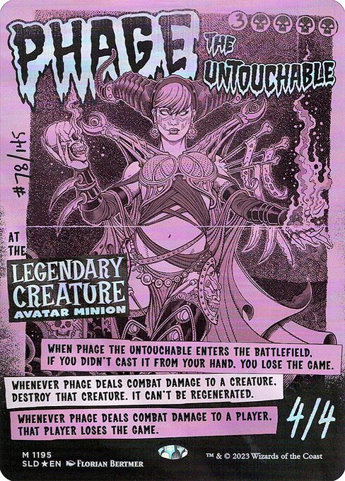 Phage the Untouchable (1195) [Secret Lair Drop] [Borderless]