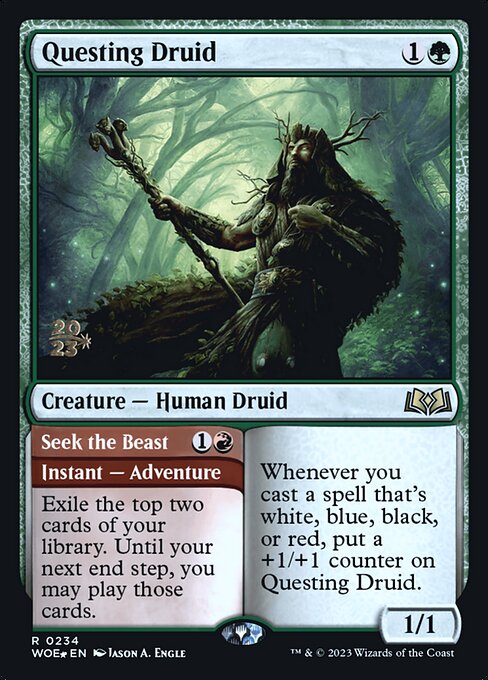 Questing Druid // Seek the Beast (234s) [Wilds of Eldraine Promos]