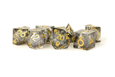 Vanishing Oil Liquid Core Sharp Edge Resin 7 Piece Dice Set image 0