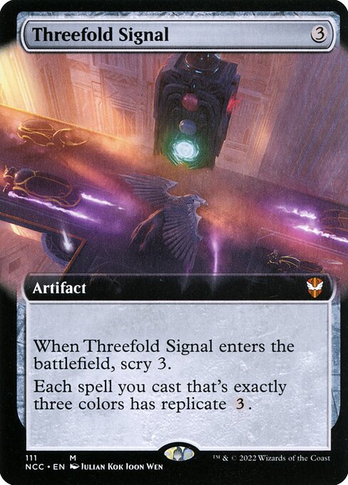 Threefold Signal (111) [New Capenna Commander] [Extended Art]