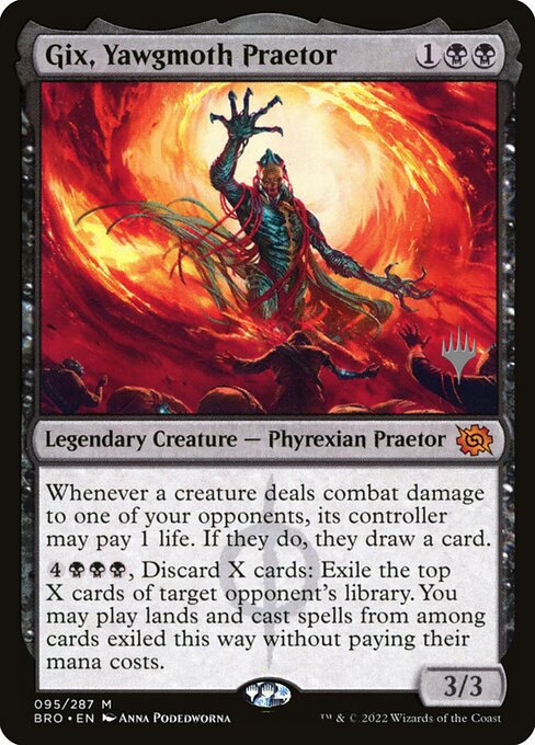 Gix, Yawgmoth Praetor (95p) [The Brothers' War Promos]