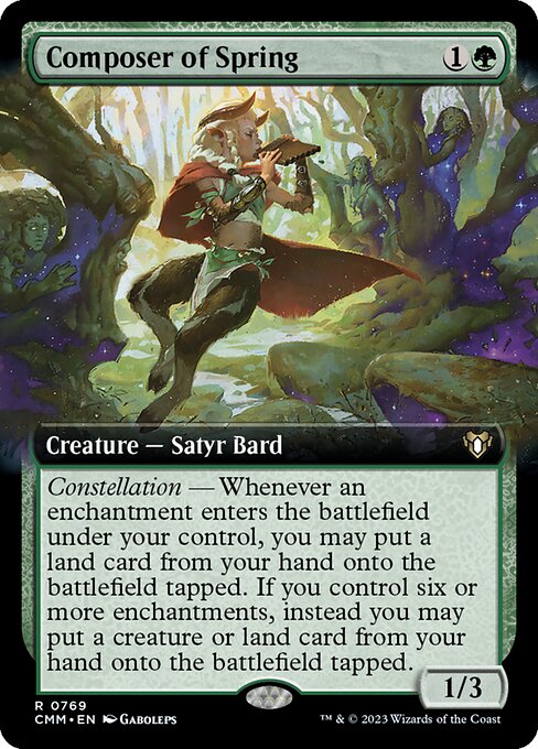 Composer of Spring (769) [Commander Masters] [Extended Art]