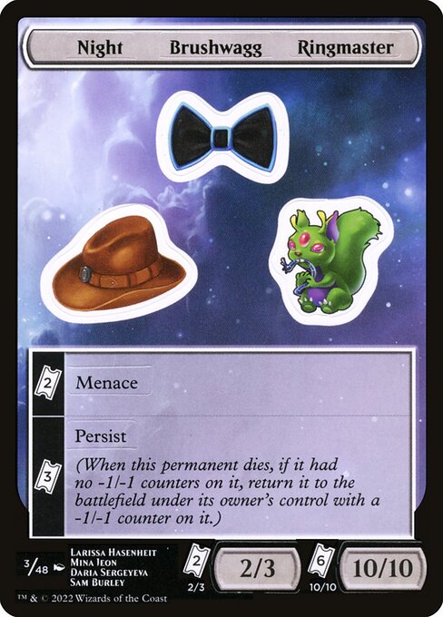 Night Brushwagg Ringmaster (3) [Unfinity Sticker Sheets]