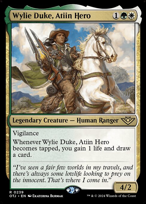 Wylie Duke, Atiin Hero (239p) [Outlaws of Thunder Junction Promos]