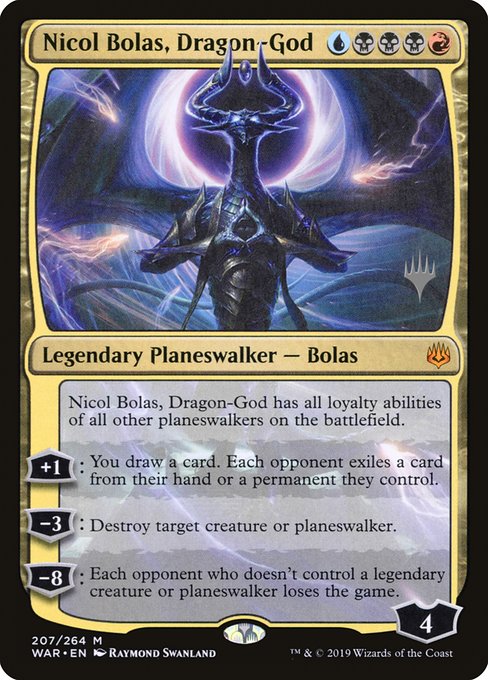 Nicol Bolas, Dragon-God (207p) [War of the Spark Promos]