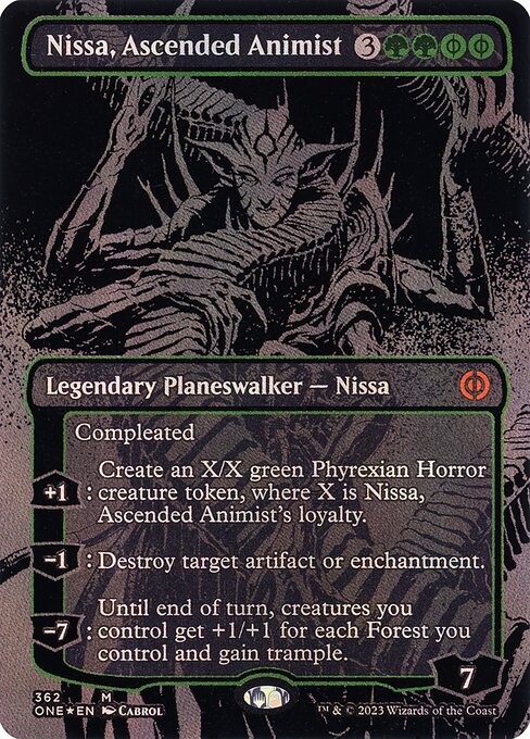 Nissa, Ascended Animist (362) [Phyrexia: All Will Be One] [Borderless]