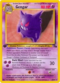 Gengar (20) (20/62) [Fossil]