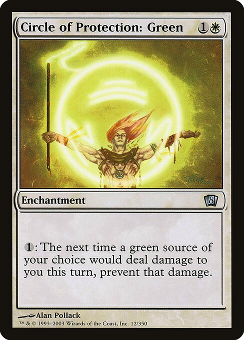 Circle of Protection: Green (12★) [Eighth Edition]