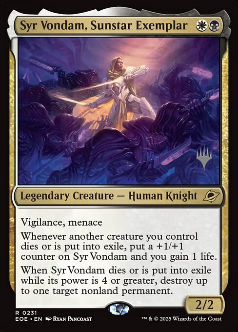 Syr Vondam, Sunstar Exemplar (231p) [Edge of Eternities Promos]