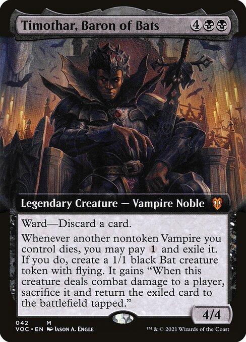 Timothar, Baron of Bats (42) [Crimson Vow Commander] [Extended Art]