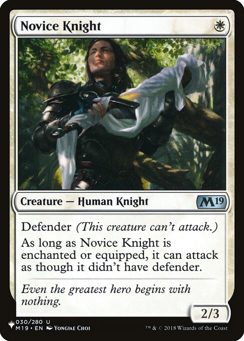 Novice Knight (M19-30) [The List]
