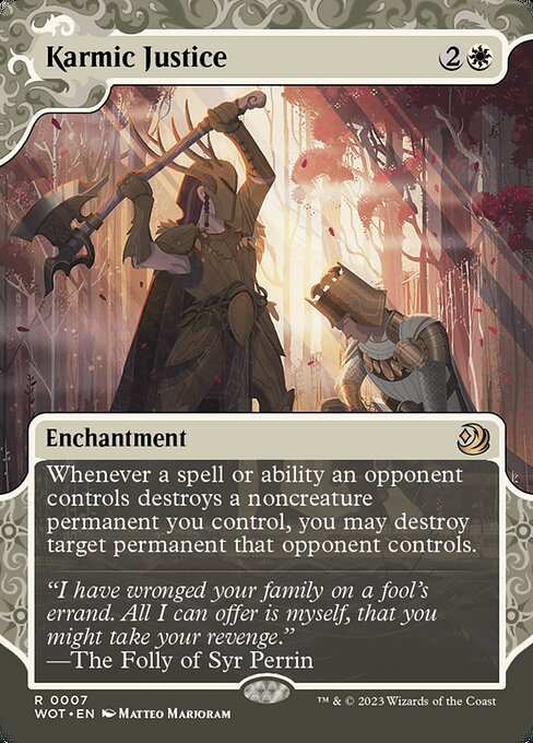 Karmic Justice (7) [Wilds of Eldraine: Enchanting Tales] [Showcase, Borderless]