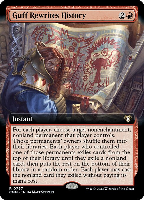 Guff Rewrites History (767) [Commander Masters] [Extended Art]
