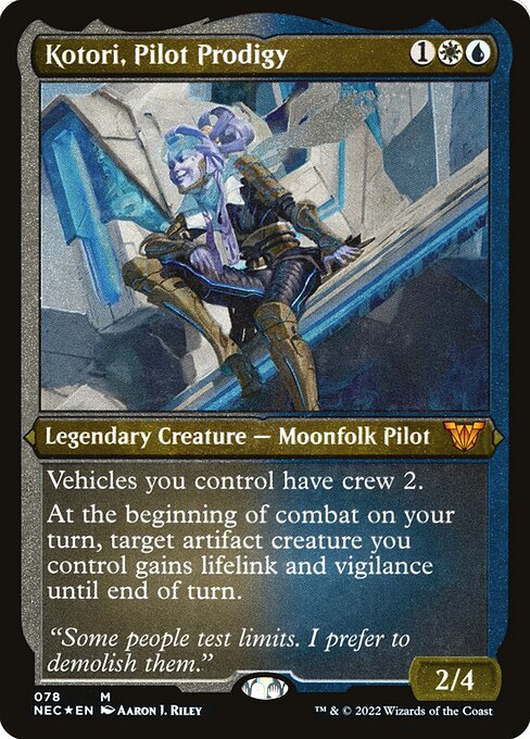Kotori, Pilot Prodigy (78) [Neon Dynasty Commander] [Etched]