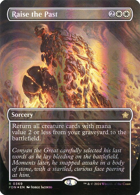Raise the Past (Borderless) (Mana Foil) (369) [Foundations]